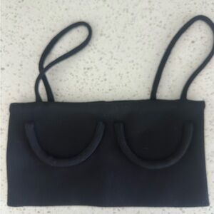 Orseund Iris black Ribbed Crop Top XS